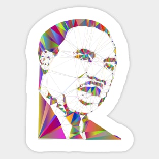 Martin Luther King Jr Low Poly Polyprismatic Sticker